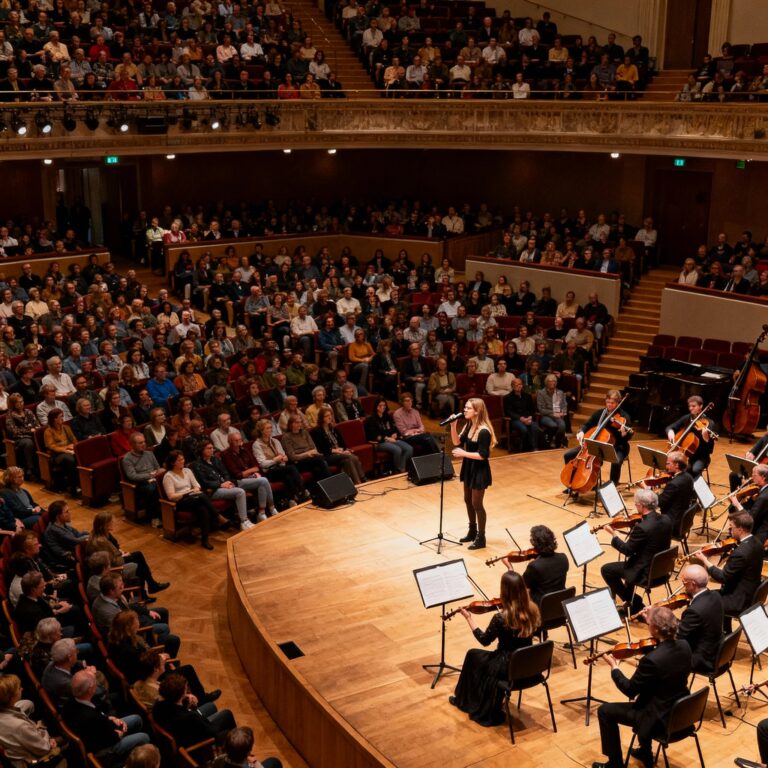 Uitverkochte stadsgehoorzaal voor intiem concert van maria mena en amsterdam sinfonietta